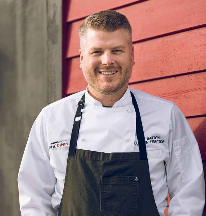 Portrait of Fine Dining Restaurant Group VP of Culinary Michael Britton.
